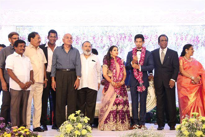 Actor Vishal's Sister Wedding Reception Photos