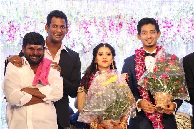 Actor Vishal's Sister Wedding Reception Photos