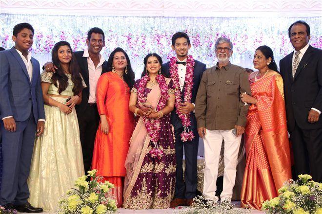 Actor Vishal's Sister Wedding Reception Photos