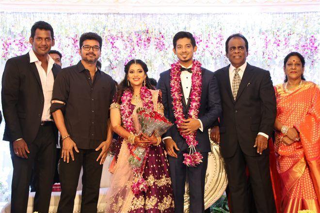 Actor Vishal's Sister Wedding Reception Photos