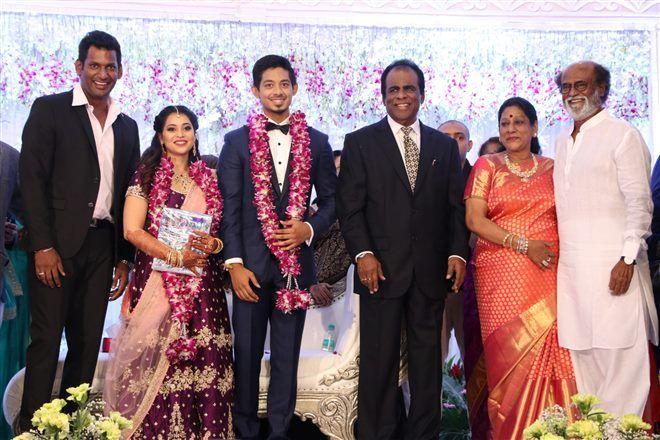 Actor Vishal's Sister Wedding Reception Photos