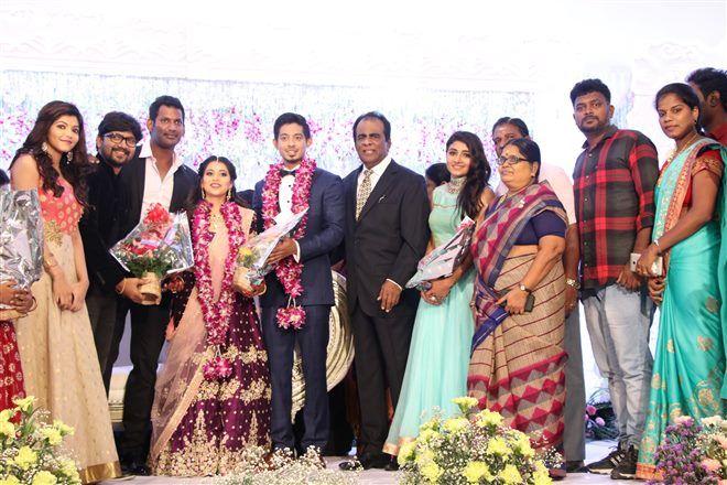 Actor Vishal's Sister Wedding Reception Photos