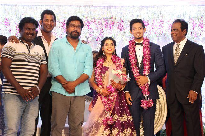 Actor Vishal's Sister Wedding Reception Photos