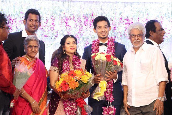 Actor Vishal's Sister Wedding Reception Photos