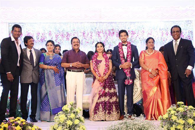 Actor Vishal's Sister Wedding Reception Photos