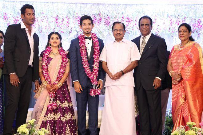 Actor Vishal's Sister Wedding Reception Photos