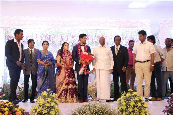 Actor Vishal's Sister Wedding Reception Photos