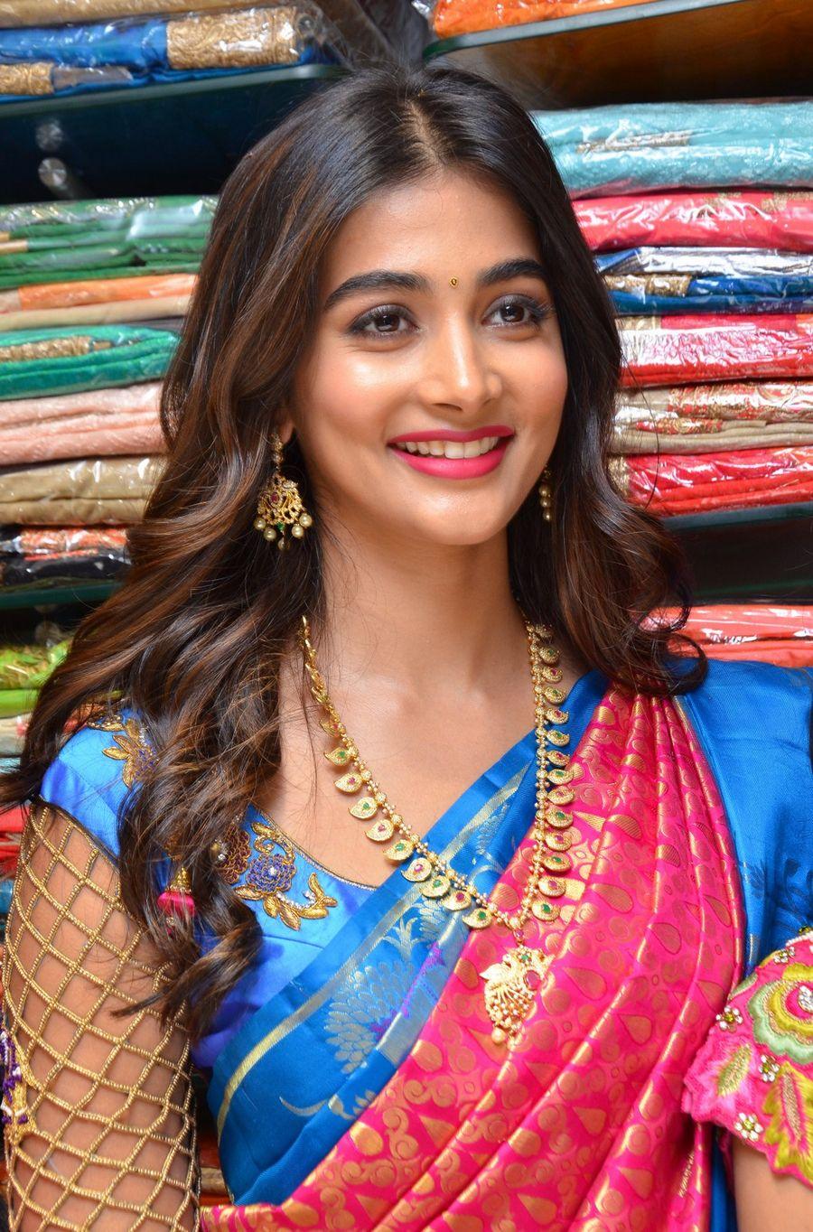 Actress Pooja Hegde Launches Anutex Shopping Mall Photos