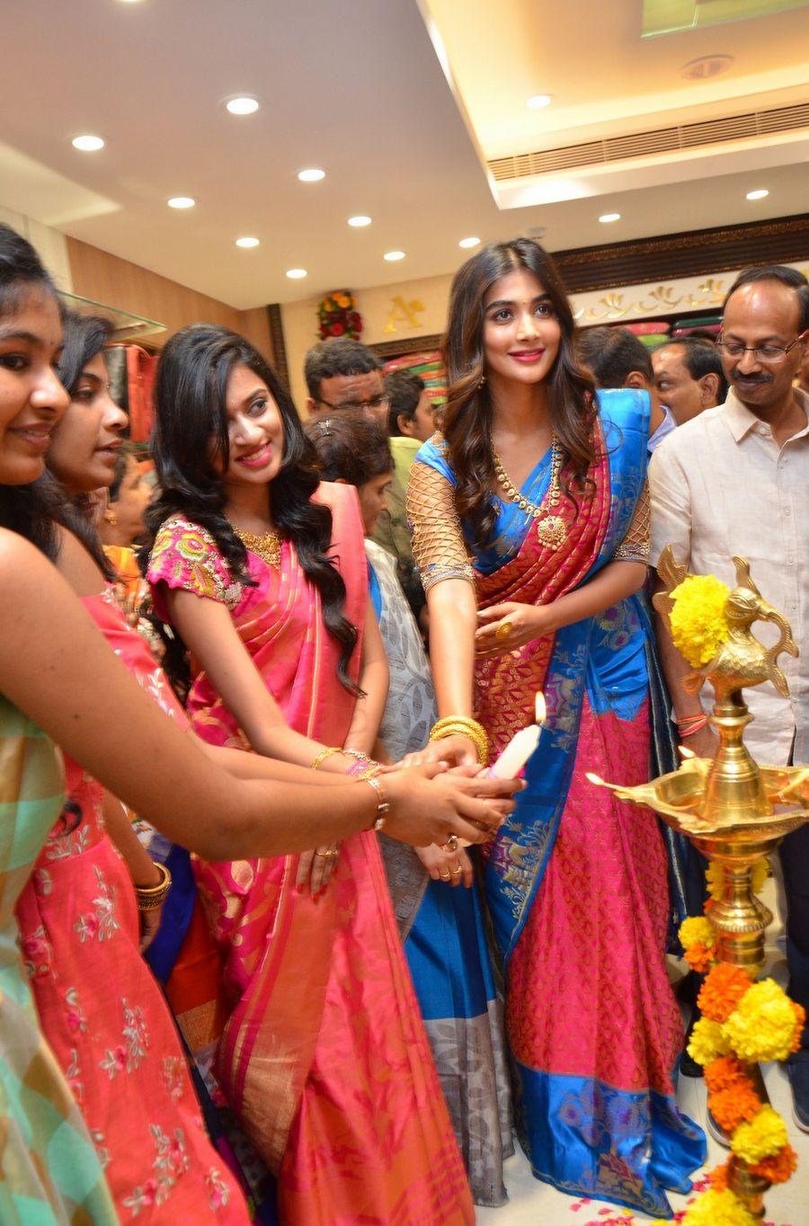 Actress Pooja Hegde Launches Anutex Shopping Mall Photos