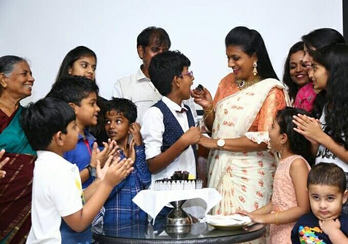 Actress Roja Son Koushik Birthday Celebration Photos