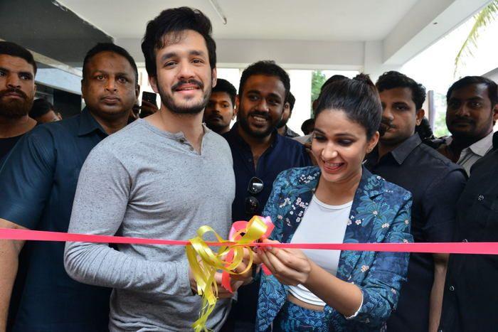 Akhil & Lavanya at Virtu Fitness Workout Hub Launch Photos