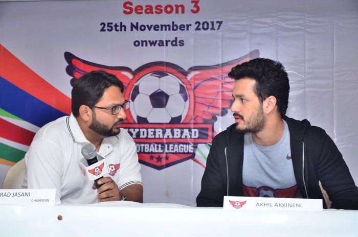 Akhil as Brand Ambassador For Hyd Football League Photos