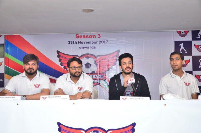 Akhil as Brand Ambassador For Hyd Football League Photos