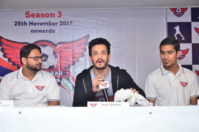 Akhil as Brand Ambassador For Hyd Football League Photos