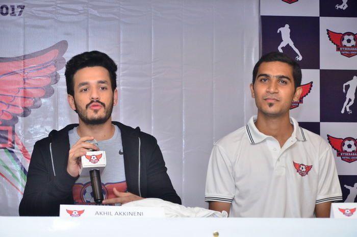 Akhil as Brand Ambassador For Hyd Football League Photos