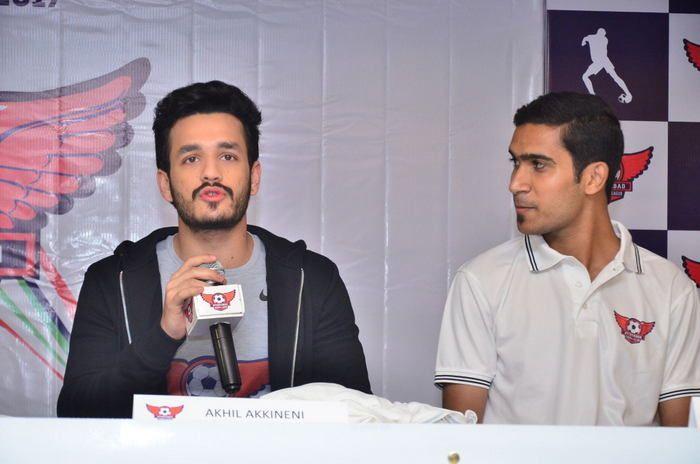 Akhil as Brand Ambassador For Hyd Football League Photos