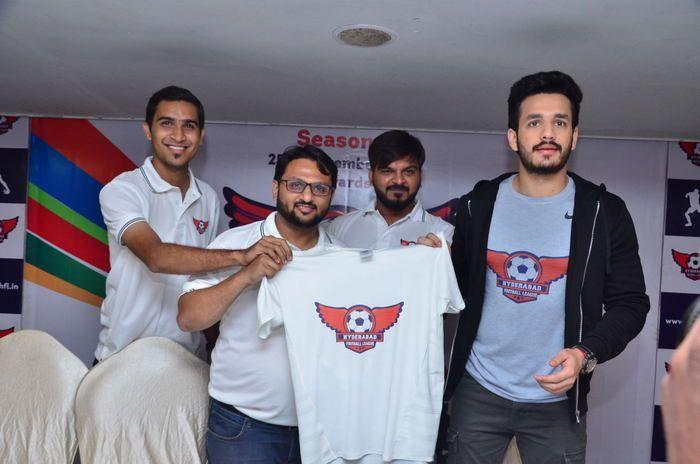 Akhil as Brand Ambassador For Hyd Football League Photos