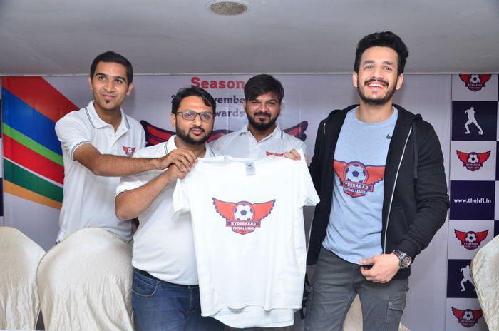 Akhil as Brand Ambassador For Hyd Football League Photos