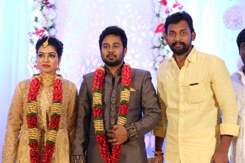 Bichagadu Actress Satna Titus & Karthik Wedding Reception Photos