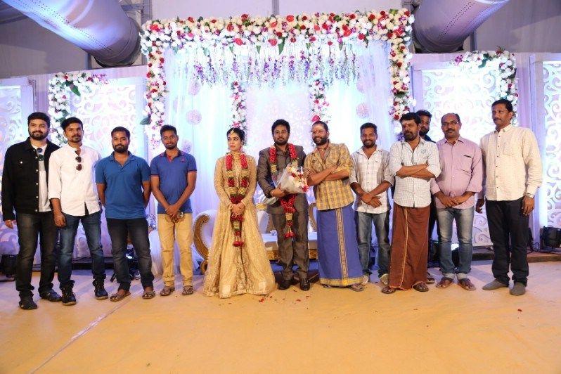 Bichagadu Actress Satna Titus & Karthik Wedding Reception Photos