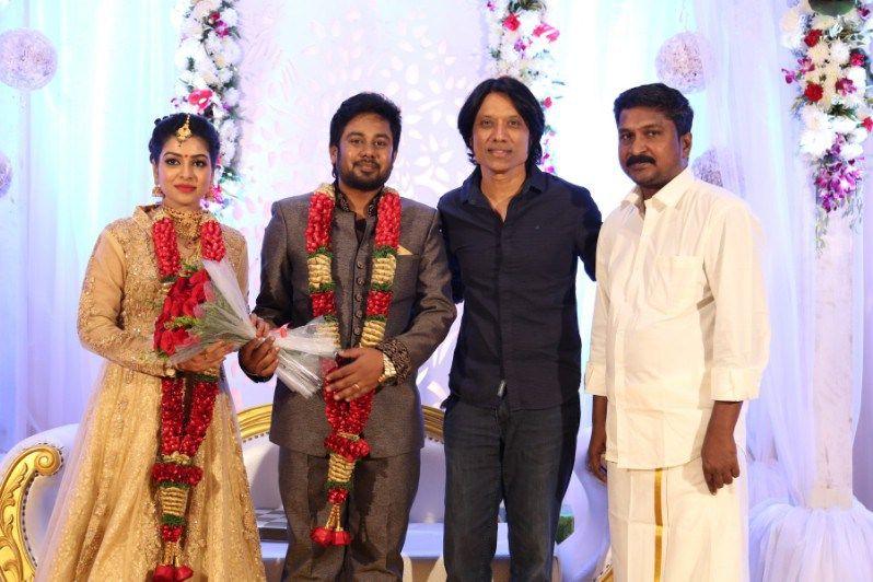 Bichagadu Actress Satna Titus & Karthik Wedding Reception Photos