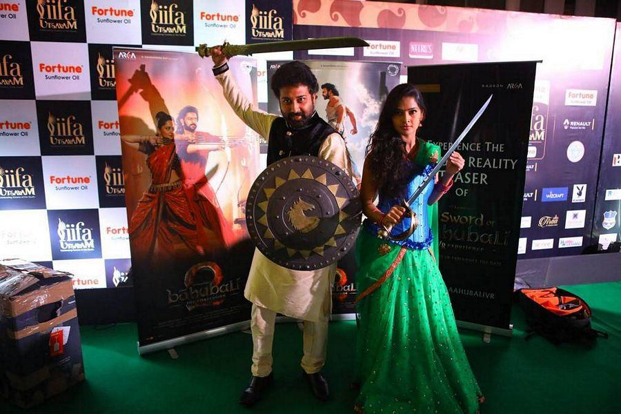 Celebrities Stills At Baahubali 2 VR Zone At IIFA