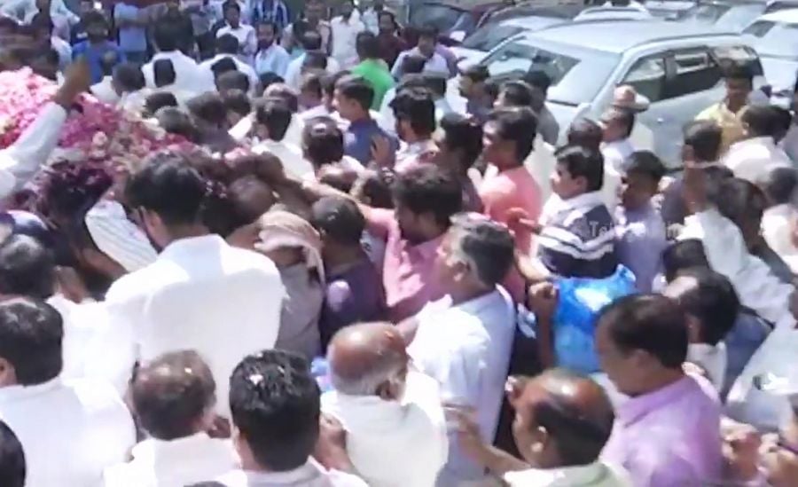 Celebrities at Dil Raju Wife Anitha Funeral