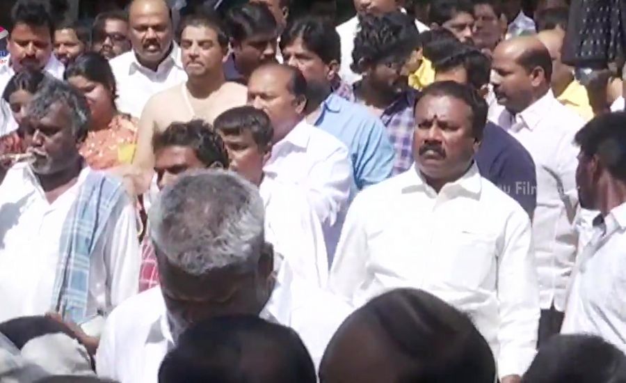 Celebrities at Dil Raju Wife Anitha Funeral