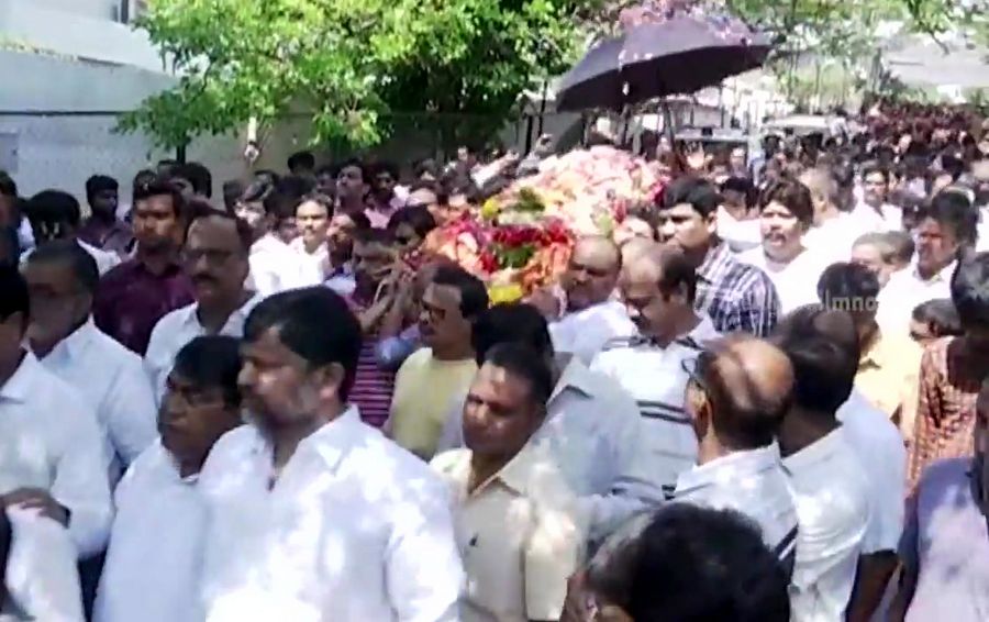 Celebrities at Dil Raju Wife Anitha Funeral