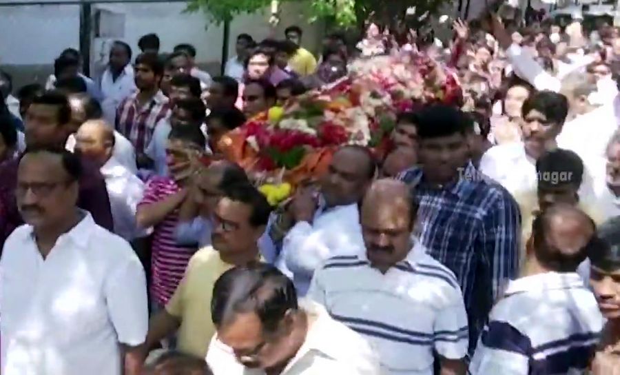 Celebrities at Dil Raju Wife Anitha Funeral