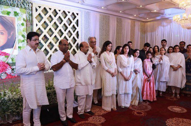 Celebrities attend Sridevi Prayer Meetings in Chennai Photos