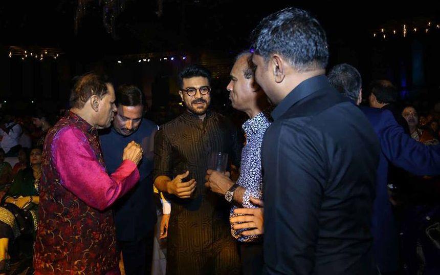 Celebs At TSR Grandson Anirudh wedding Sangeeth event Photos