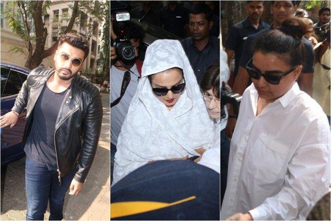 Celebs Pay Last Respect Sridevi At Her Residence Photos