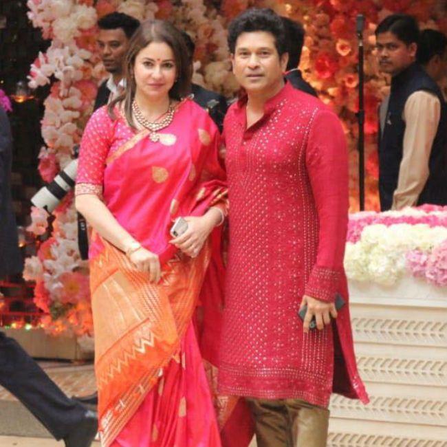 Celebs at Akash & Shloka Pre Engagement Ceremony Photos