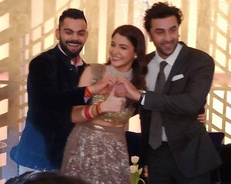 Celebs at Anushka & Virat Kohli Wedding Reception Photos