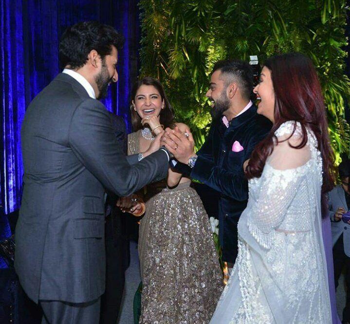 Celebs at Anushka & Virat Kohli Wedding Reception Photos