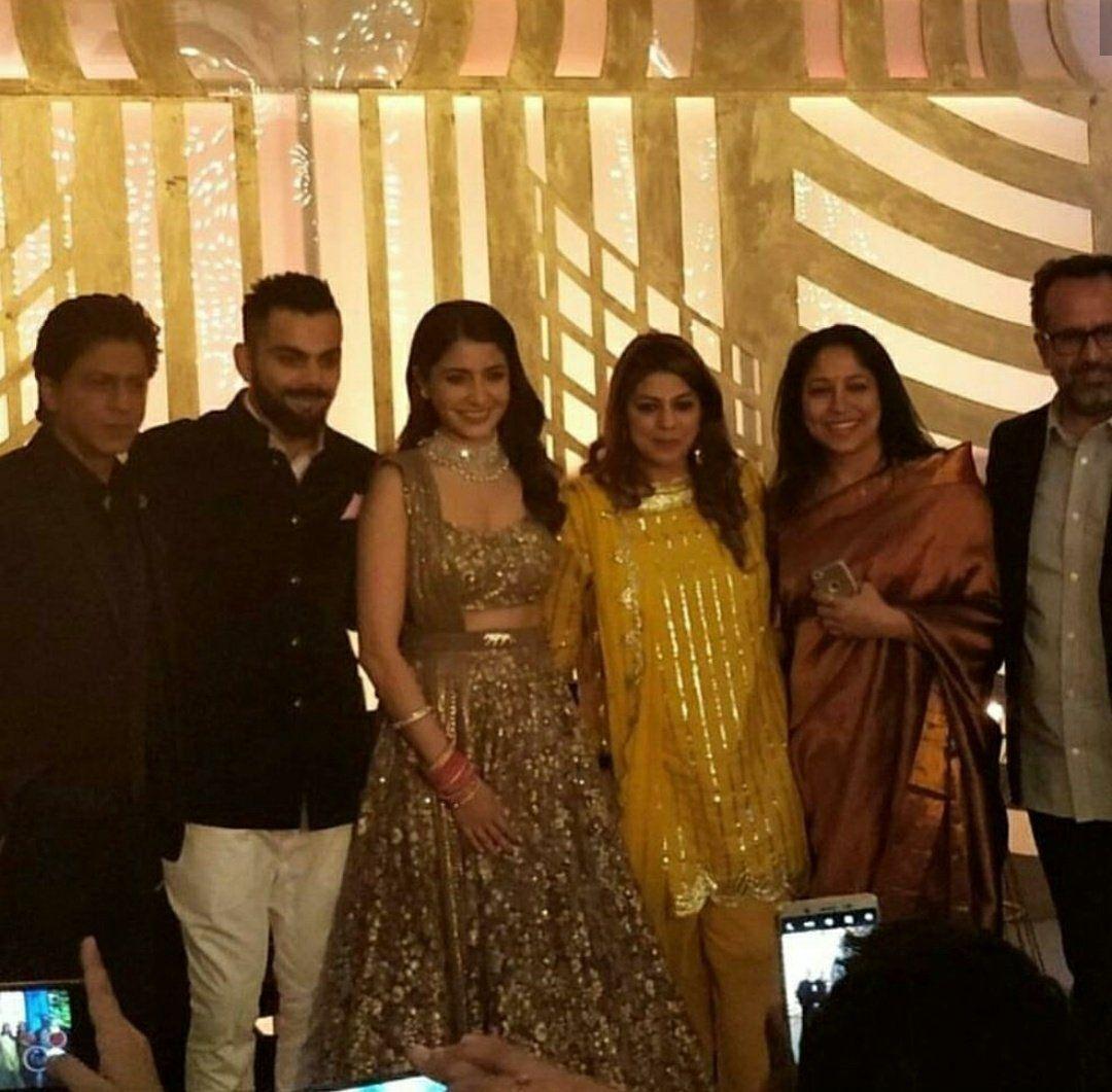 Celebs at Anushka & Virat Kohli Wedding Reception Photos