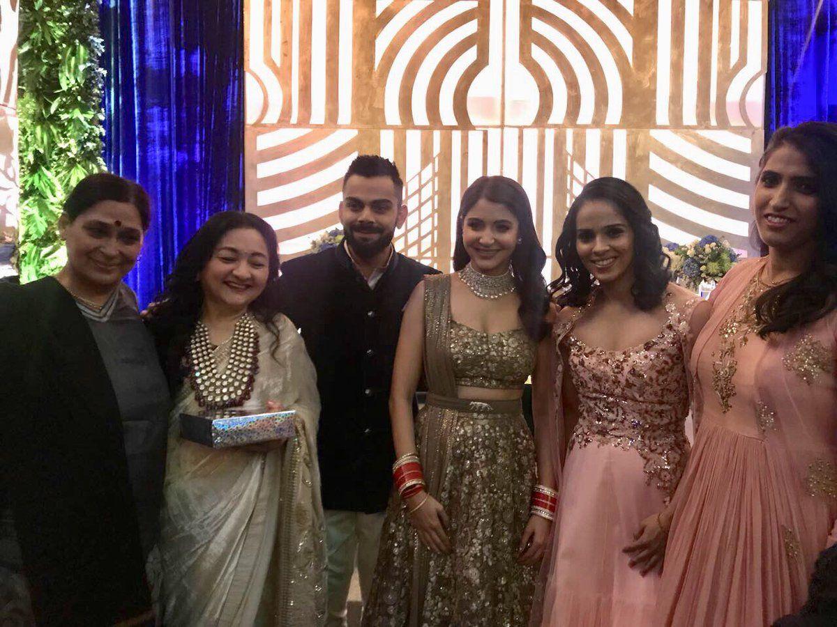 Celebs at Anushka & Virat Kohli Wedding Reception Photos