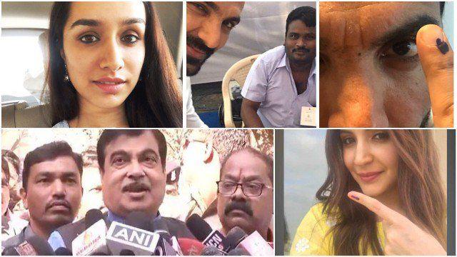 Celebs at BMC Election 2017 Photos