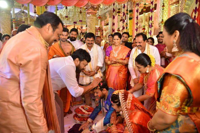 Celebs at Bandla Ganesh's Elder Brother's Daughter's Wedding Photos