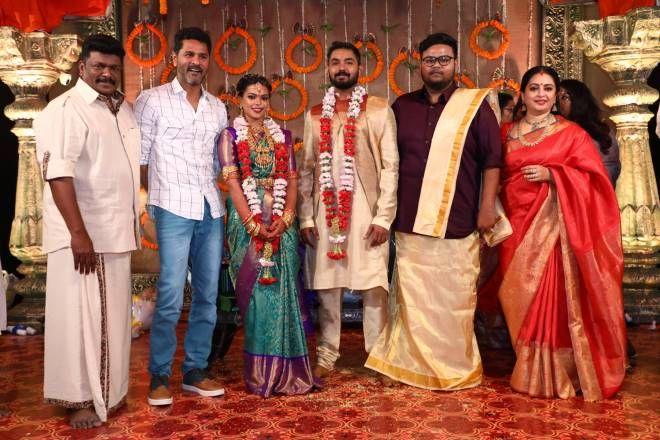 Celebs at Parthiban's daughter Keerthana wedding Photos