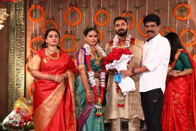 Celebs at Parthiban's daughter Keerthana wedding Photos