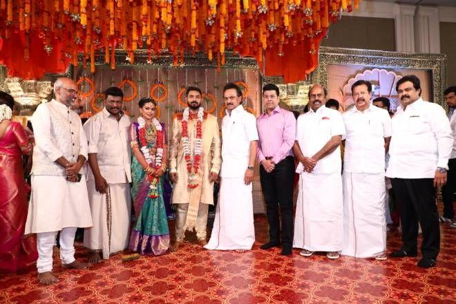 Celebs at Parthiban's daughter Keerthana wedding Photos