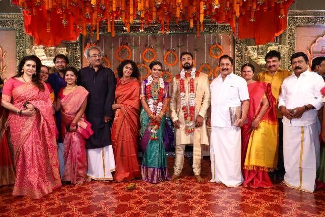 Celebs at Parthiban's daughter Keerthana wedding Photos