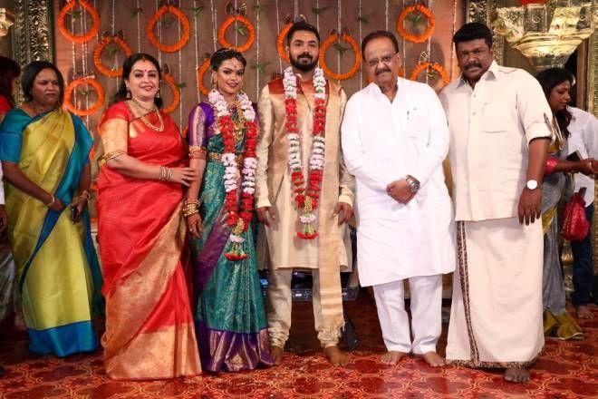 Celebs at Parthiban's daughter Keerthana wedding Photos