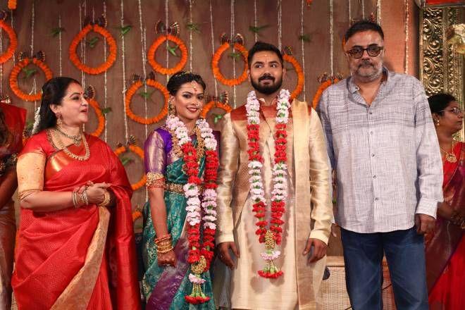 Celebs at Parthiban's daughter Keerthana wedding Photos