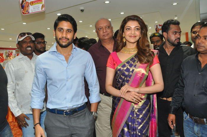 Chaitanya & Kajal Aggarwal @ Chennai Shopping Mall Launch Photos