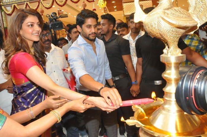 Chaitanya & Kajal Aggarwal @ Chennai Shopping Mall Launch Photos