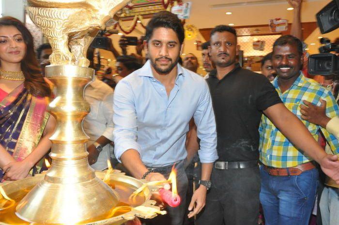 Chaitanya & Kajal Aggarwal @ Chennai Shopping Mall Launch Photos