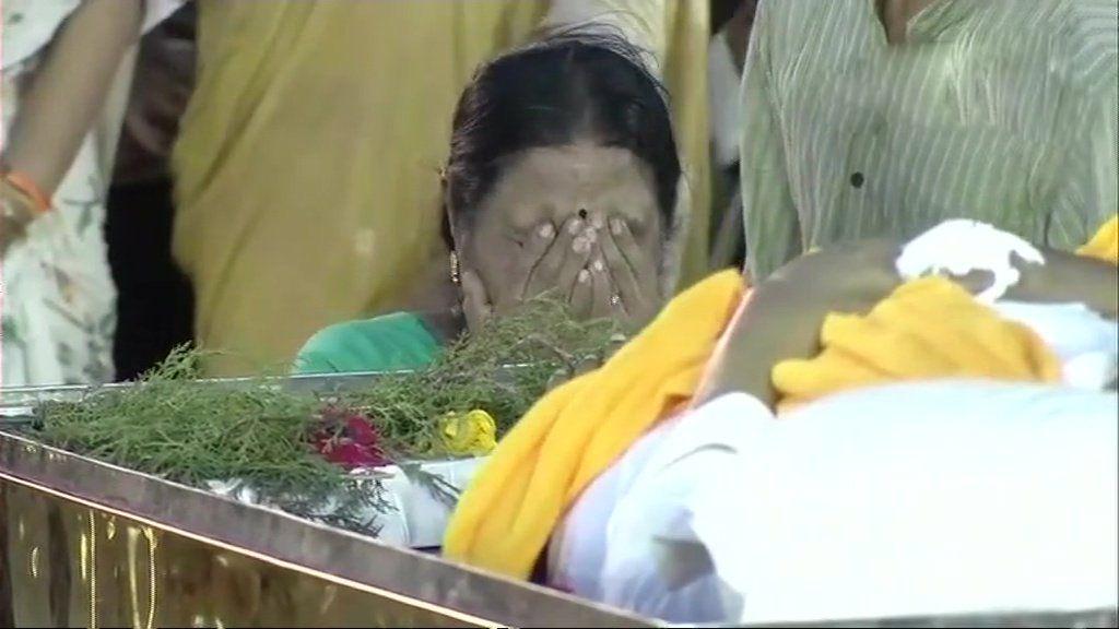 Chennai: M Karunanidhi being laid to rest at Marina beach